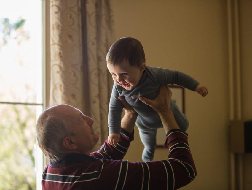 Grandfather and grandchild